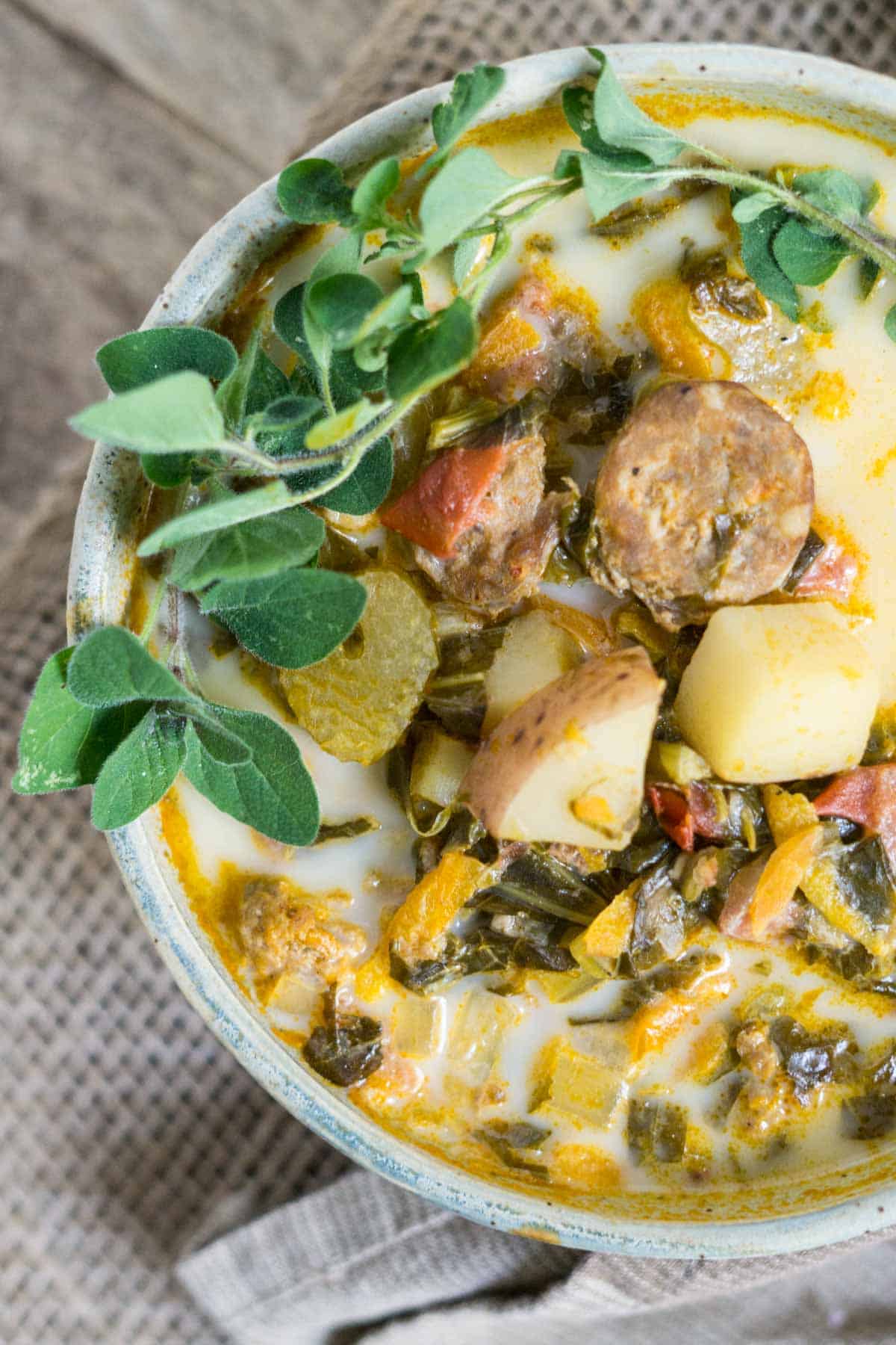 creamy kale and italian sausage soup (zuppa toscana) - Smart Nutrition