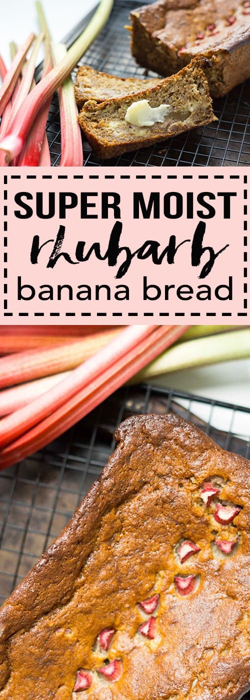 super moist rhubarb banana bread