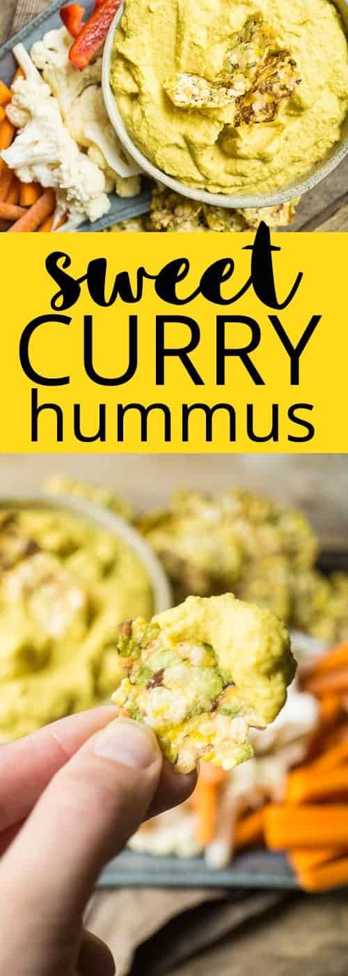 sweet curry hummus | #healthysnack | #vegan | #glutenfree | #curry | #hummus | #healthysnacks