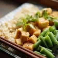 sweet chill tofu and green beans