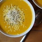curry pumpkin soup with hemp hearts