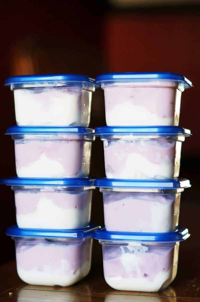 individual yogurts