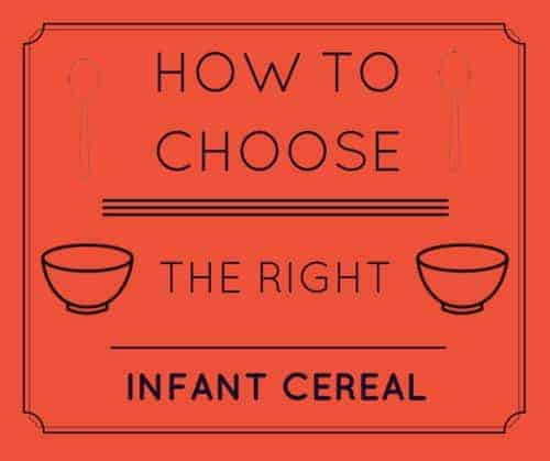 how to choose the right infant cereal