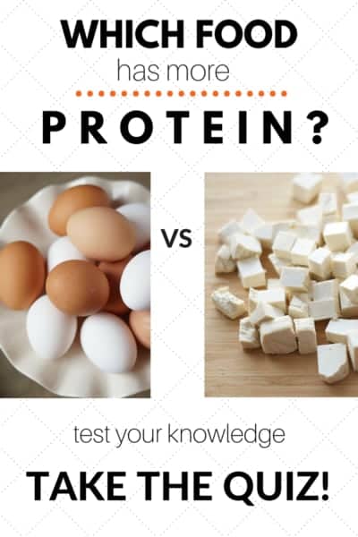 Which food has more protein?