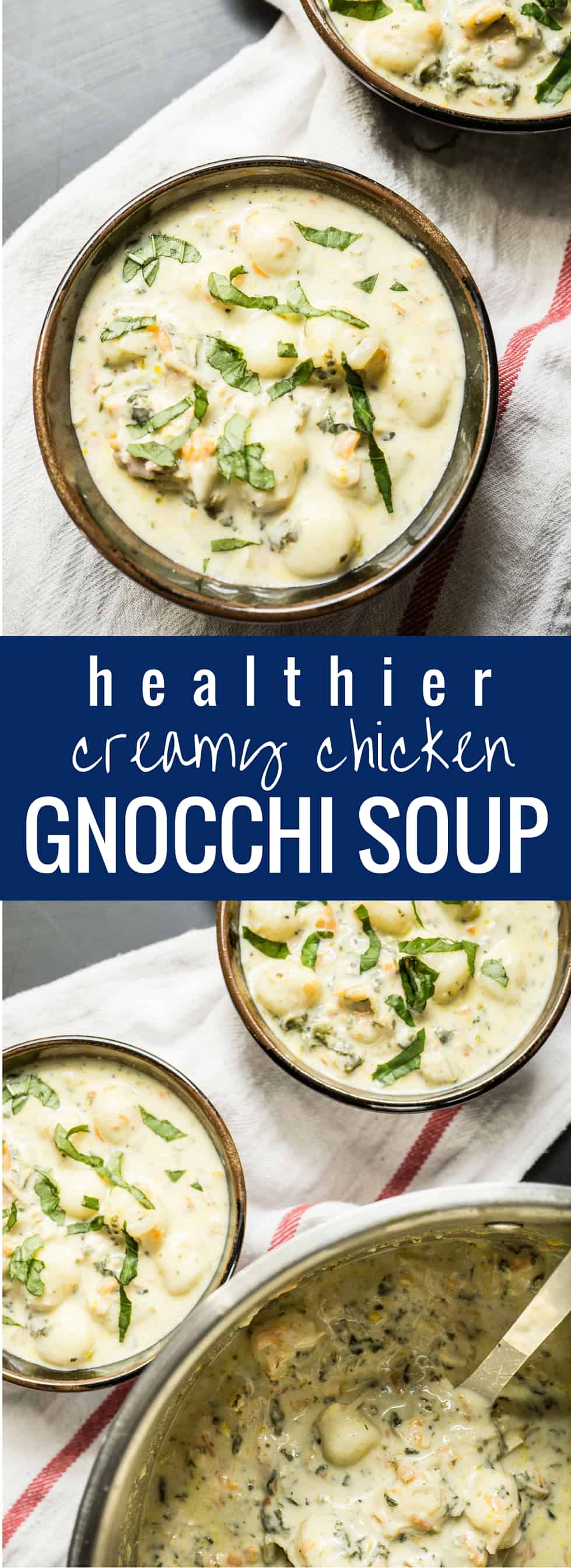 Creamy chicken gnocchi soup