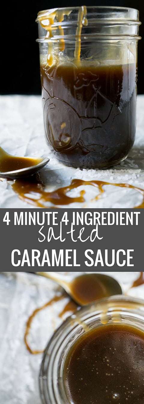 4 minute 4 ingredient salted caramel sauce