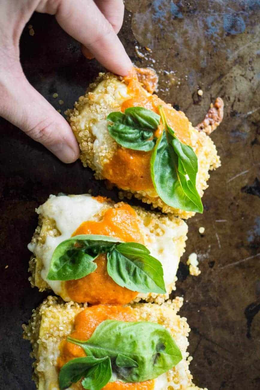 Quinoa-Encrusted Tofu Parmesan (gluten free) - Smart Nutrition with ...