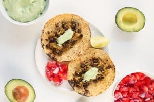 Zucchini Black Bean Tacos with Avocado Crema-3-2