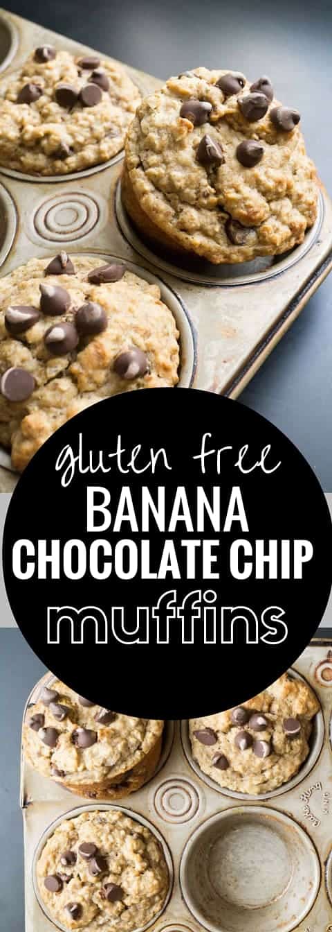 Banana Chocolate Chips Muffins (gluten free)