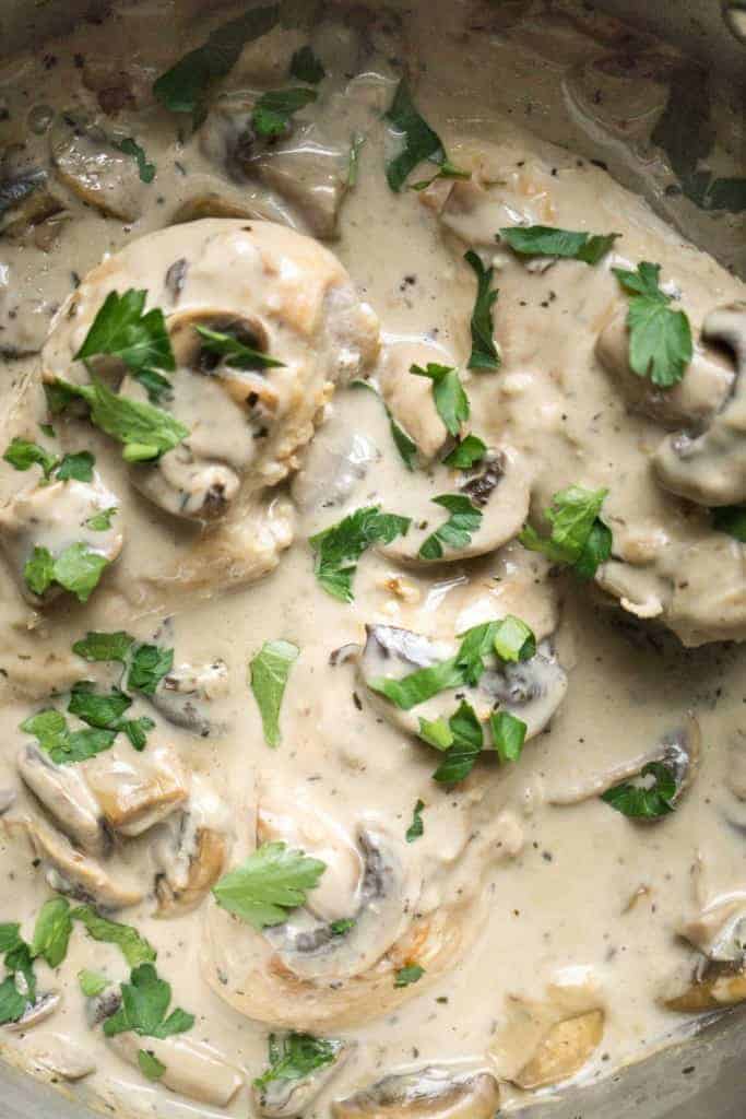 One Pan Creamy Chicken with Mushrooms (5 of 10)