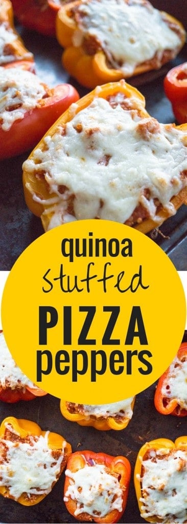 Quinoa Stuffed Pizza Peppers