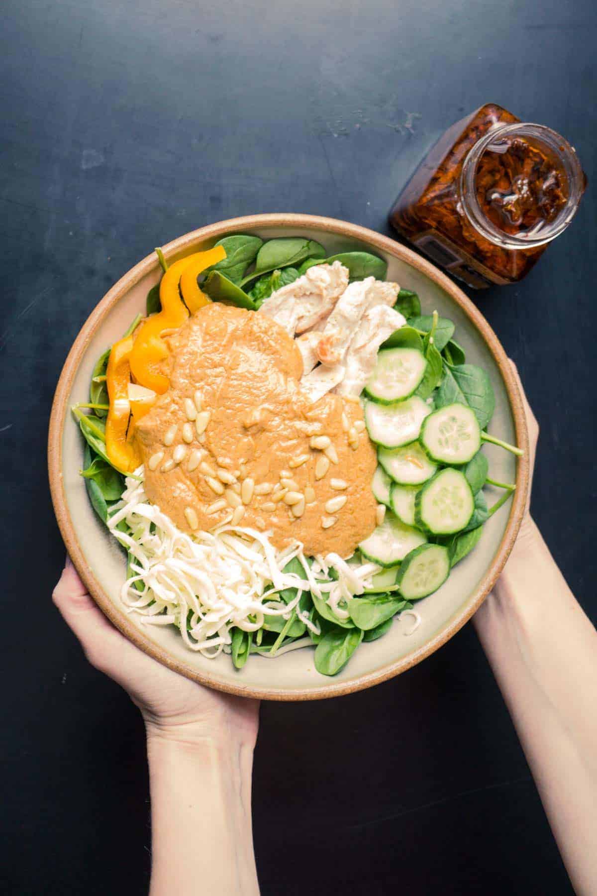 Sundried Tomato and Feta Salad with Chicken