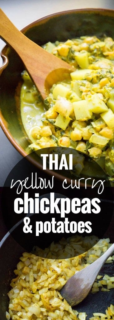 Thai Yellow Curry Chickpeas and Potatoes