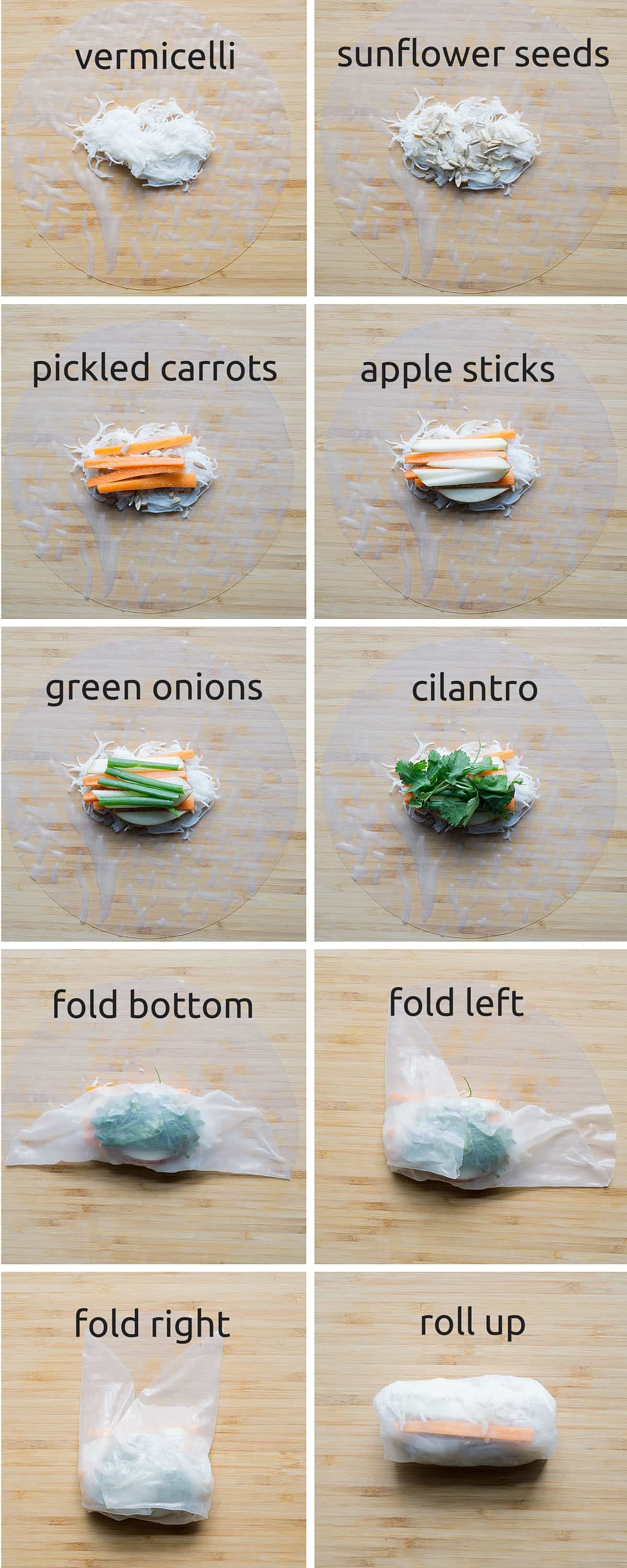 How to make a salad/summer roll