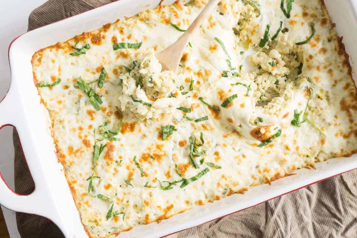 Spinach and Artichoke Quinoa Bake