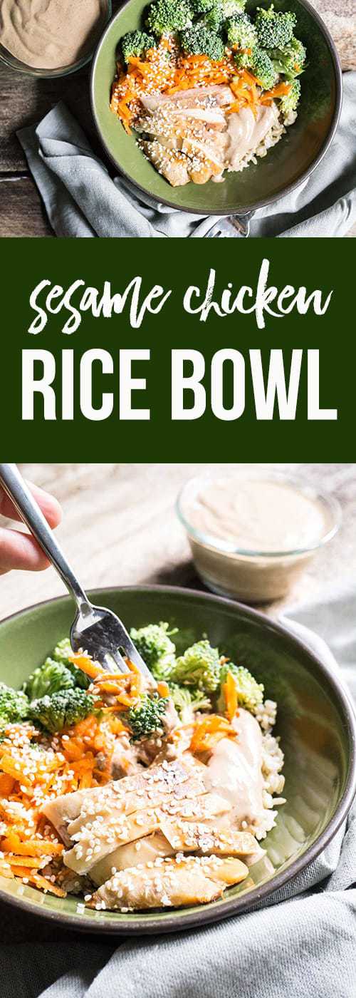 Sesame Chicken Rice Bowl