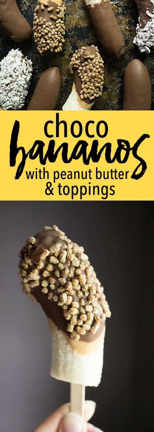 Choco Bananaos (chocolate covered frozen bananas)