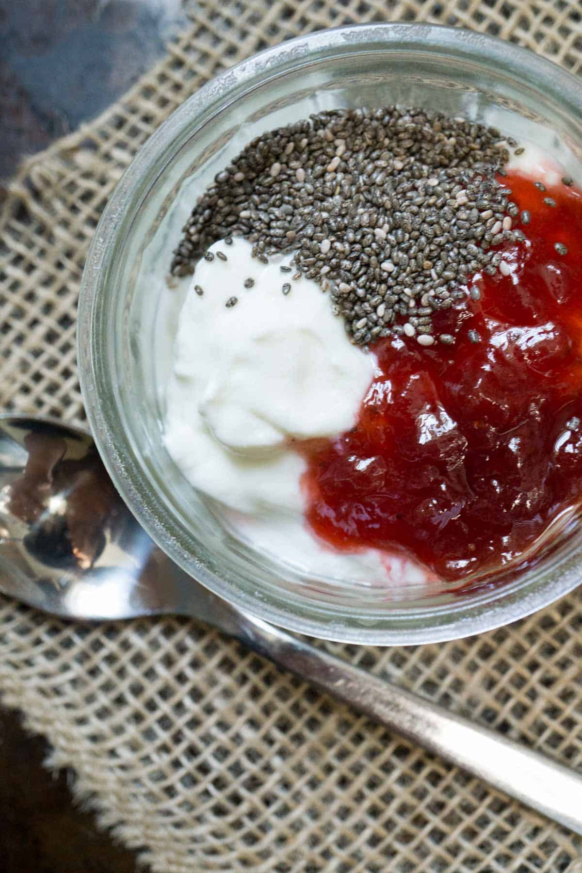 strawberry chia yogurt