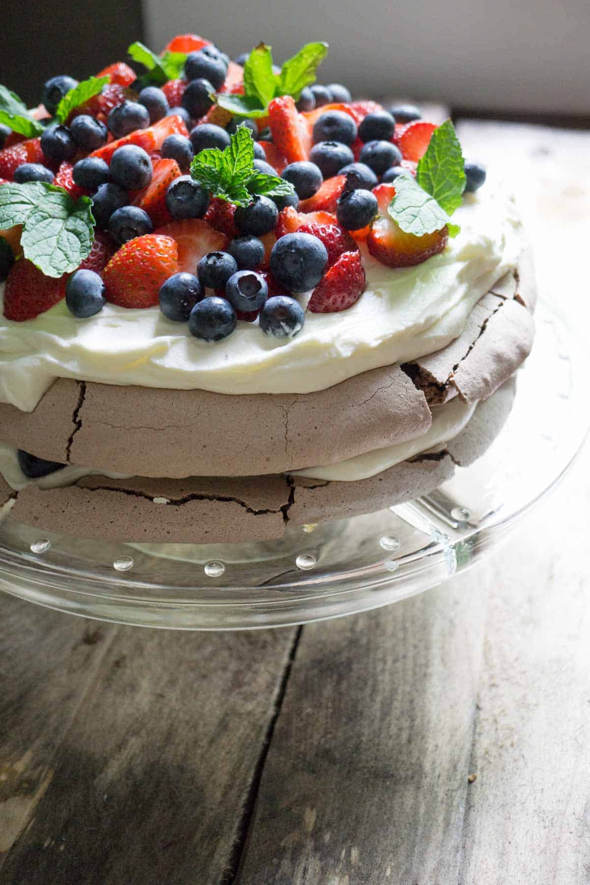 Chocolate Berry Pavlova