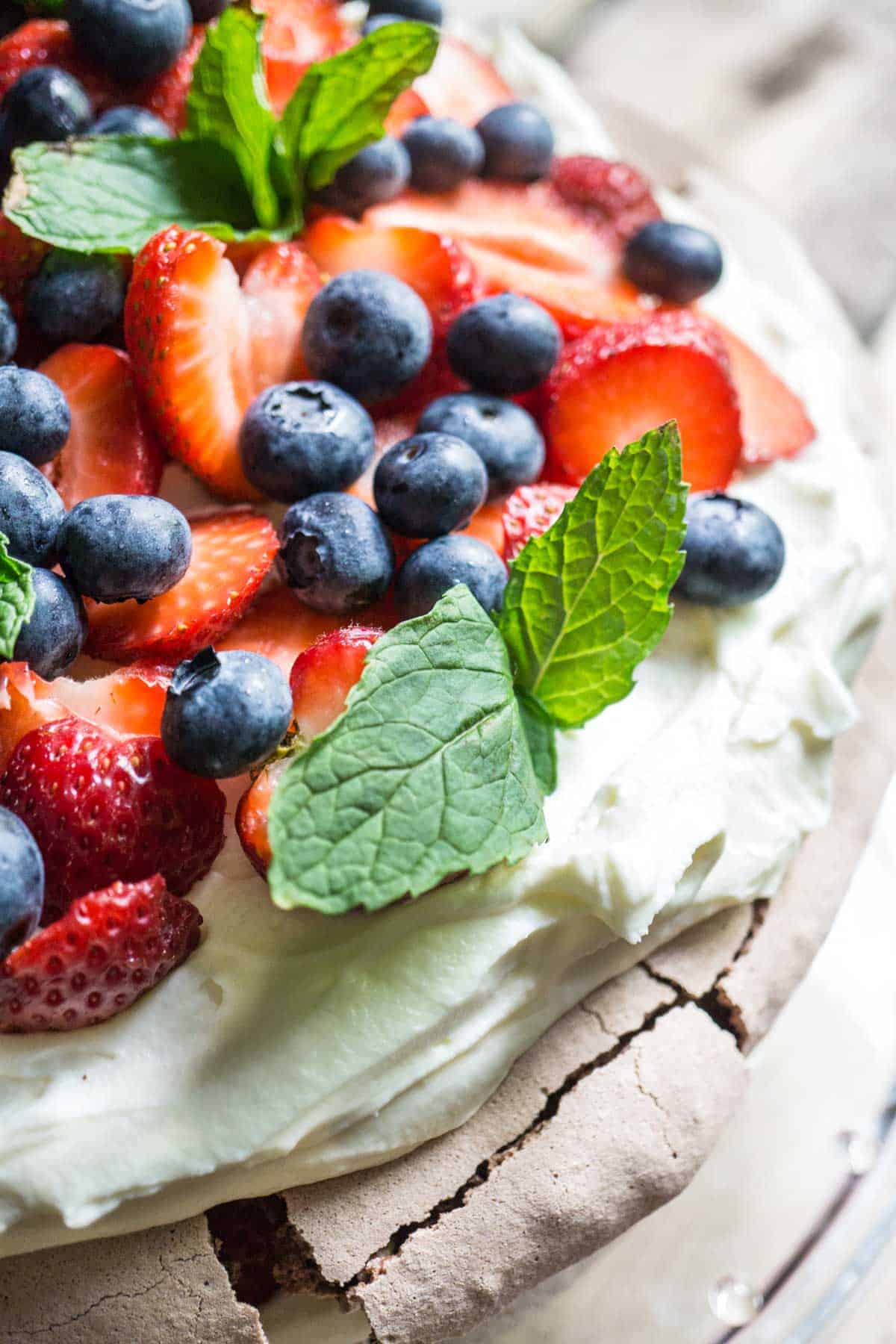 Chocolate Berry Pavlova