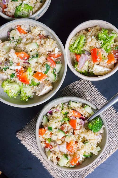 Greek Chicken Quinoa Salad