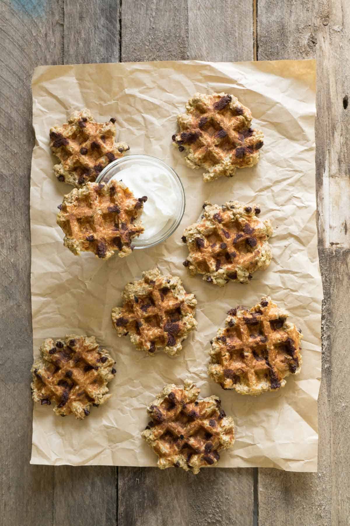 Chocolate Chip Oatmeal Waffles