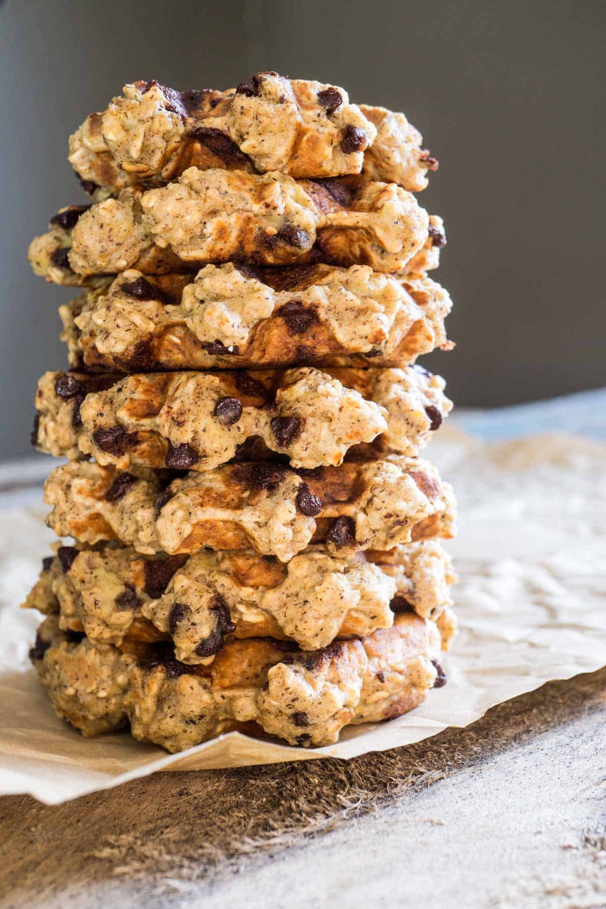 Chocolate Chip Oatmeal Waffles 