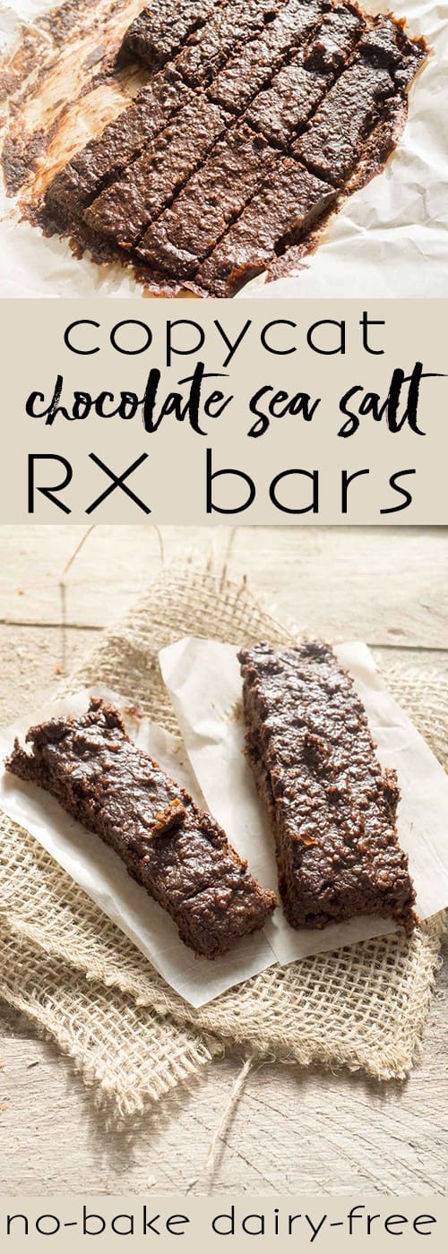chocolate sea salt rx bar (copycat)