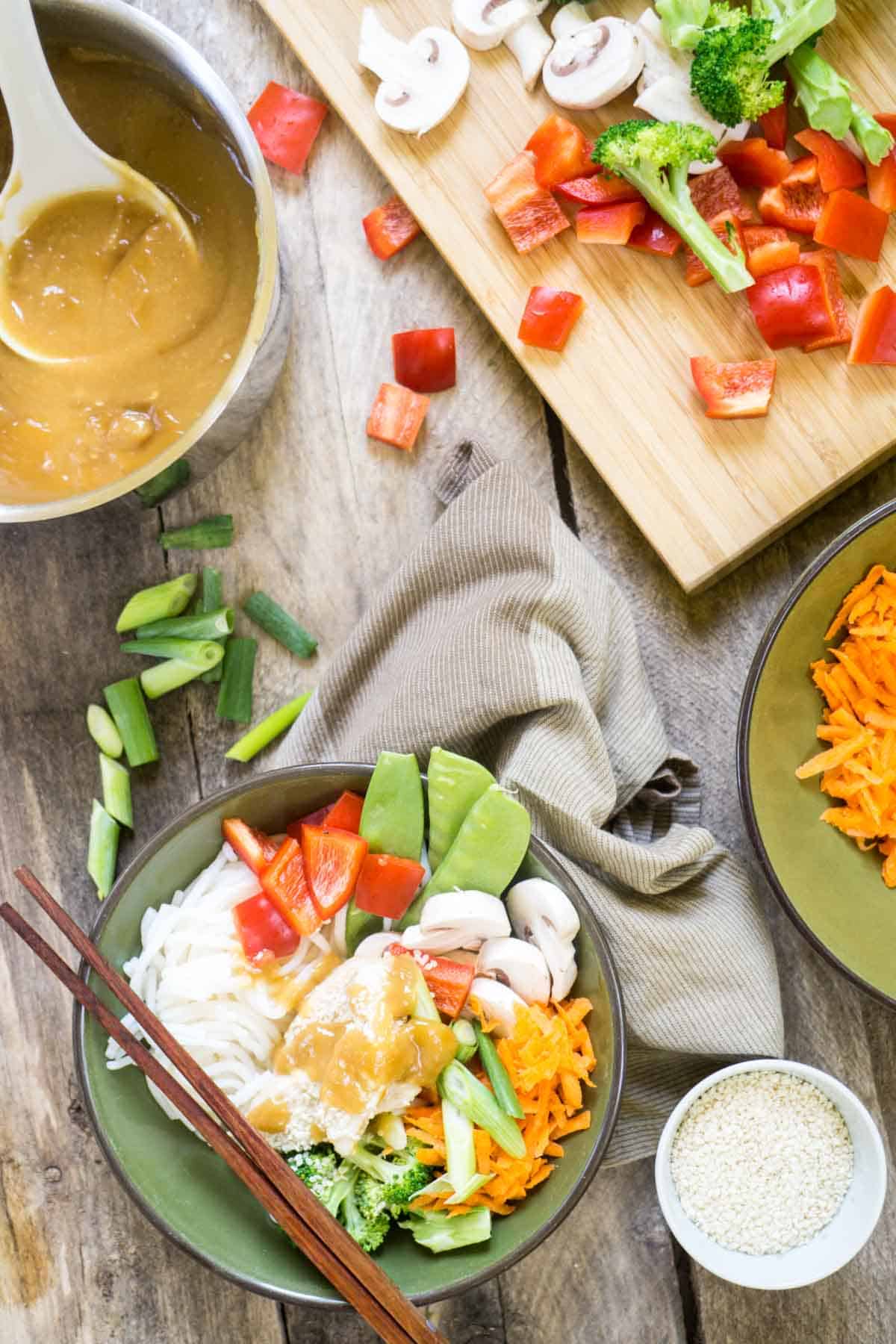 teriyaki chicken noodle bowls