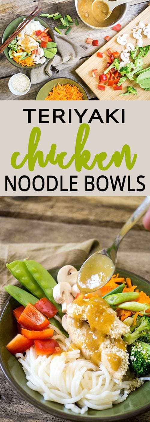teriyaki chicken noodles bowls