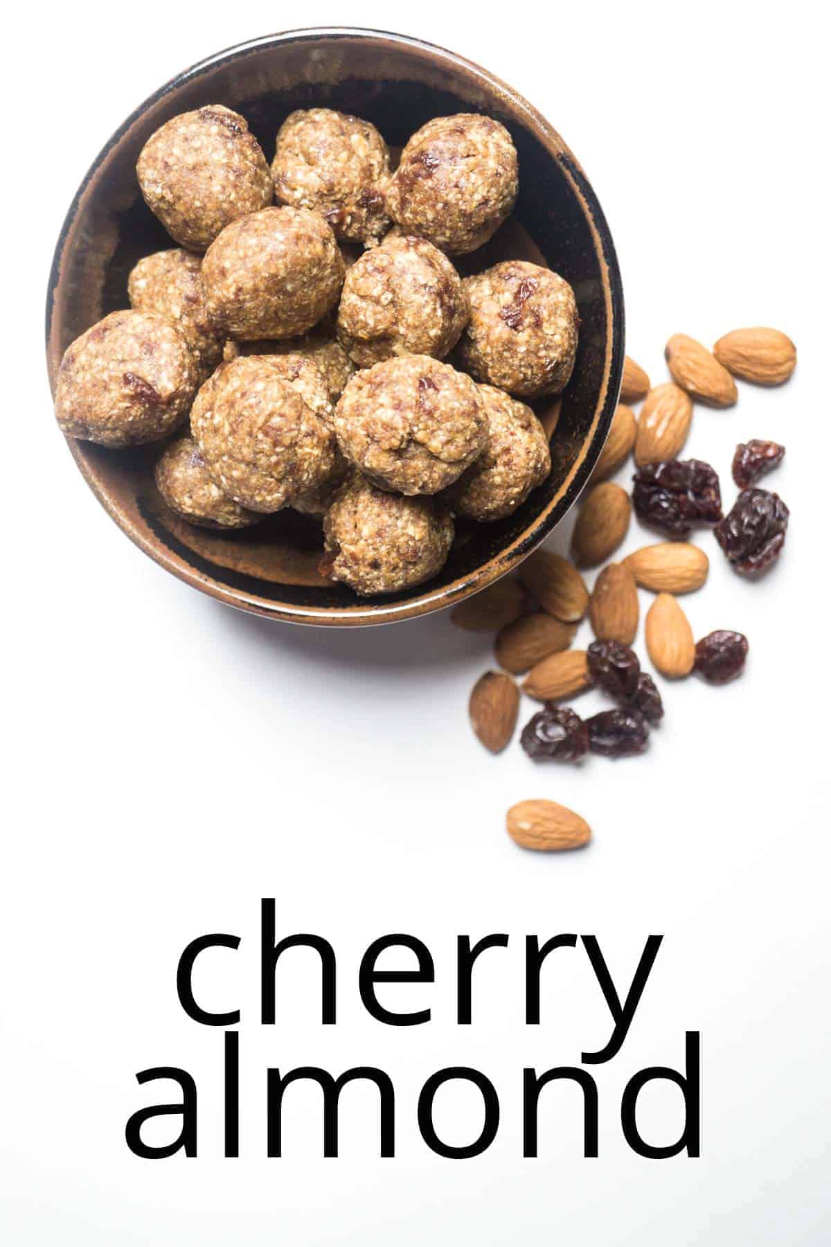 energy balls cherry almond