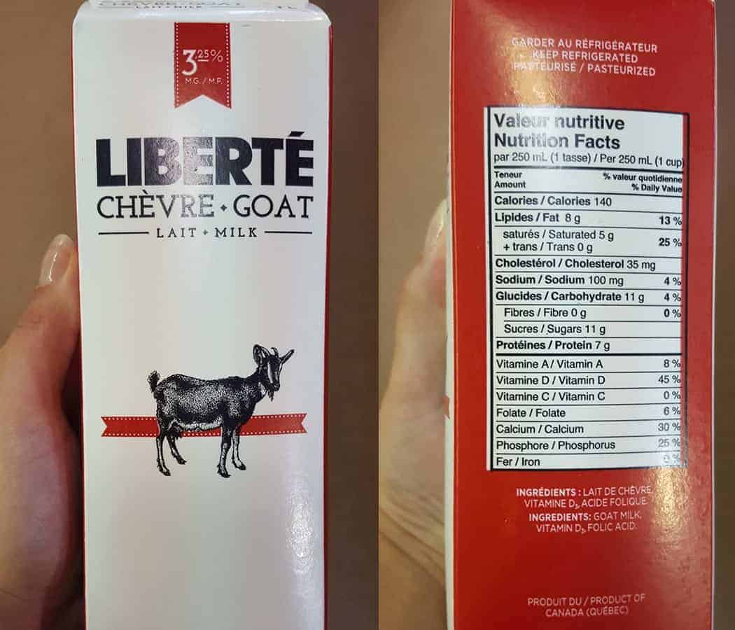 Milk alternatives - goat's milk