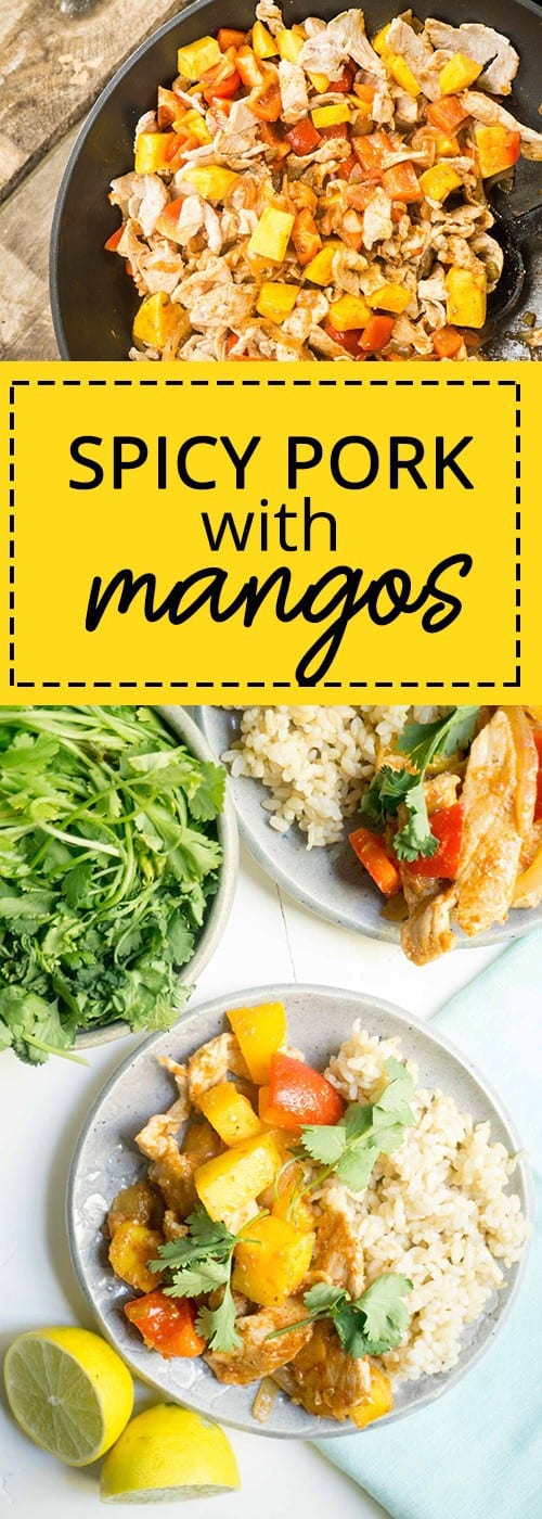 Spicy Pork with Mangos and Rice [+ video] - Smart Nutrition with ...