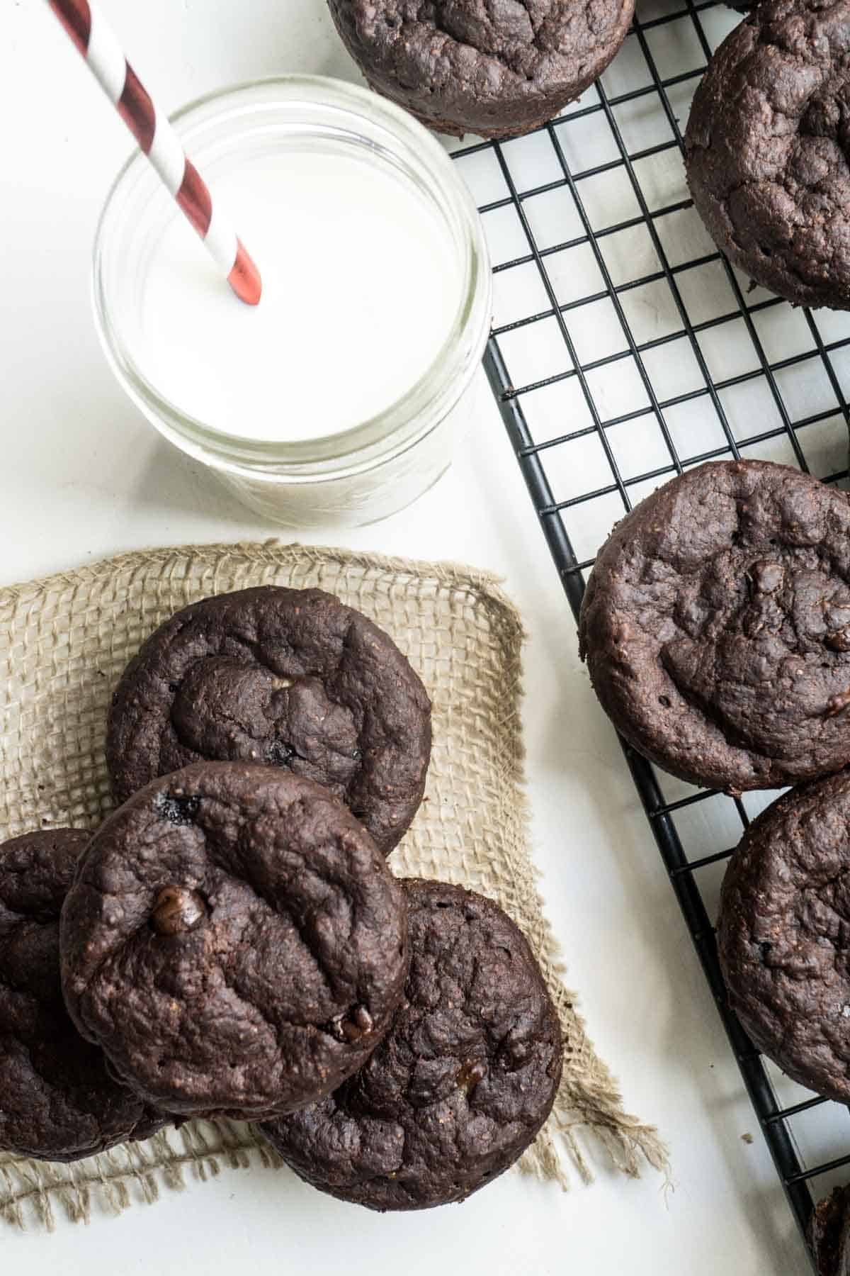 double chocolate muffins (egg-free)