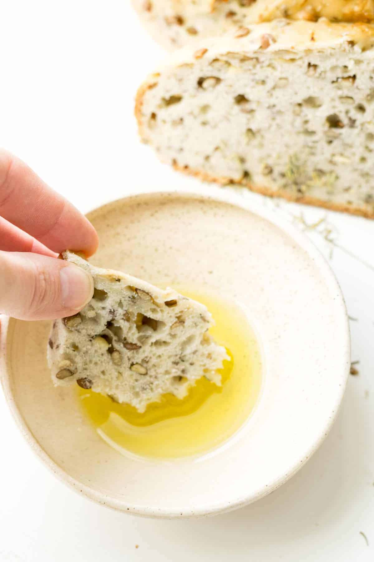 herbed sprouted lentil sourdough bread