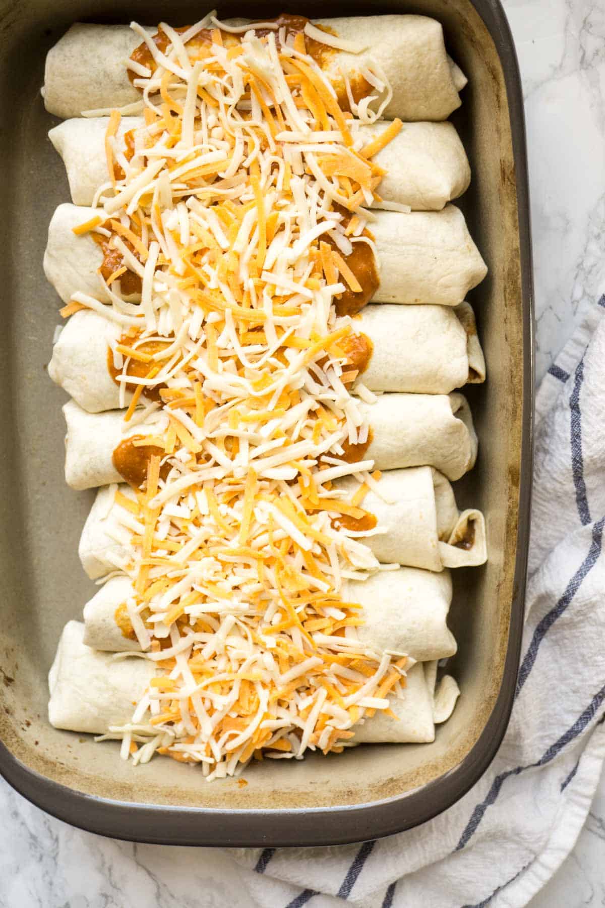 Black Bean Enchiladas with Avocado Cream Sauce