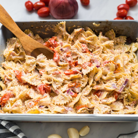 creamy roasted tomato farfalle